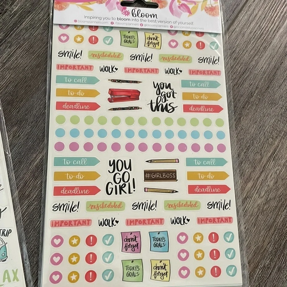 Bloom daily planner sticker sheets